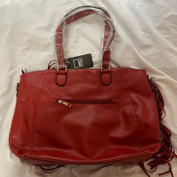 NWT MFK Womens L Satchel Bag Purse Western Fringe Concealed Carry Shoulder Strap - Picture 8 of 16
